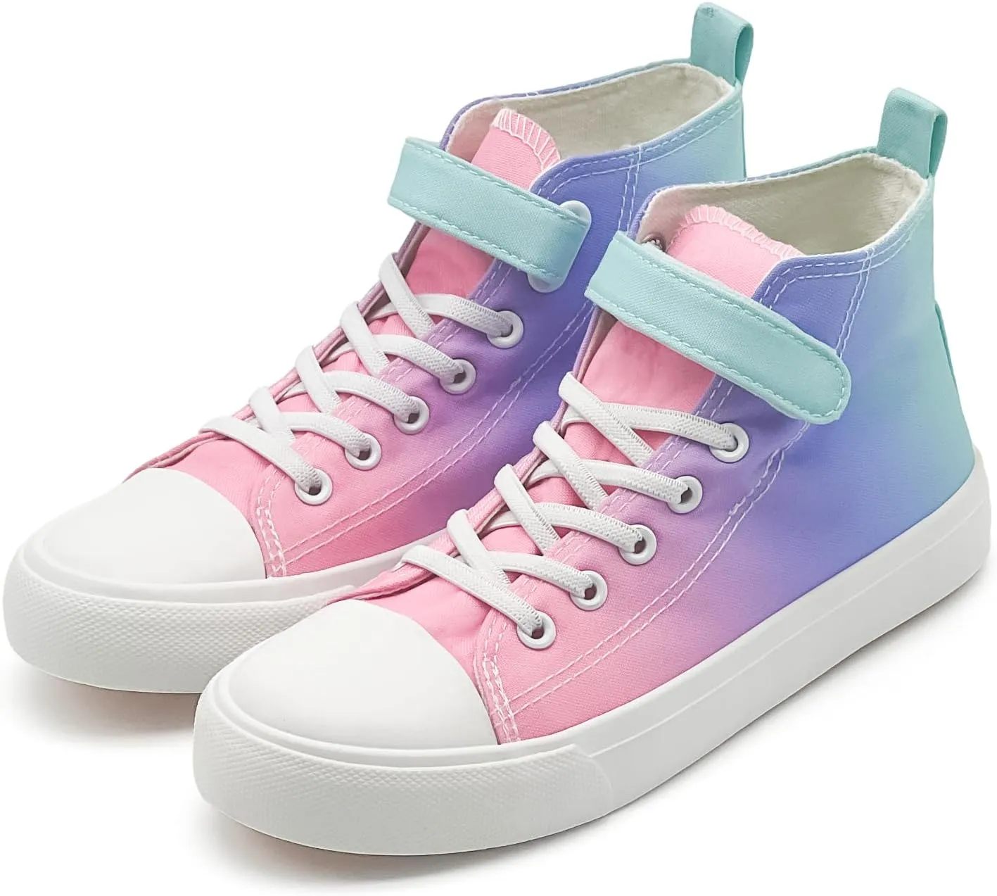 Kids Canvas Sneakers for Boys Girls Lace-up Canvas Shoes Low Top Toddler Walking Shoes Casual Lightweight Adjustable Strap Big Kid Running Sneakers