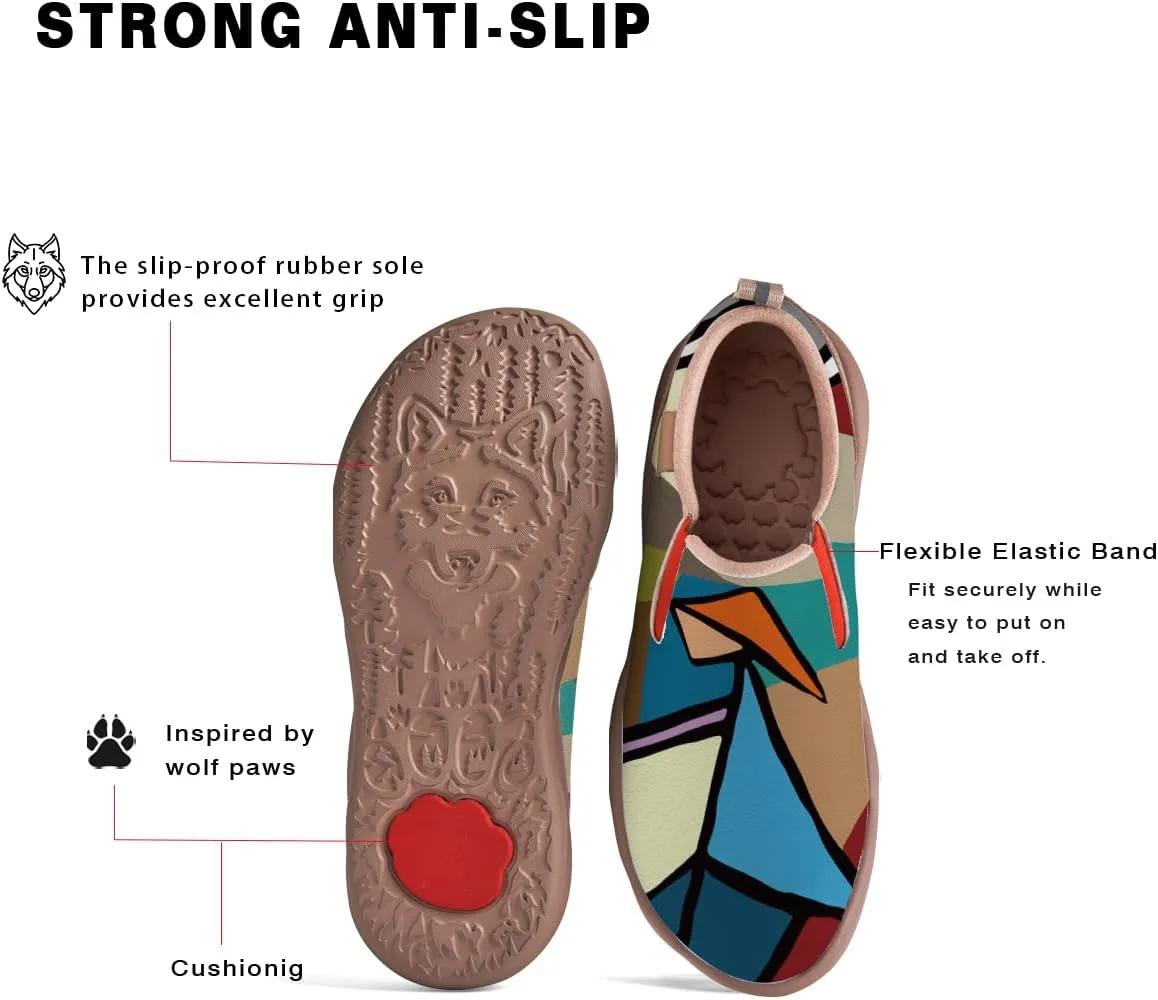 Kids Slip On Travel Shoes Boy Girl Loafers Casual Walking Lightweight Comfort Abstract Art Painted Sneakers (Big Kid/Little Kid/Toddler)