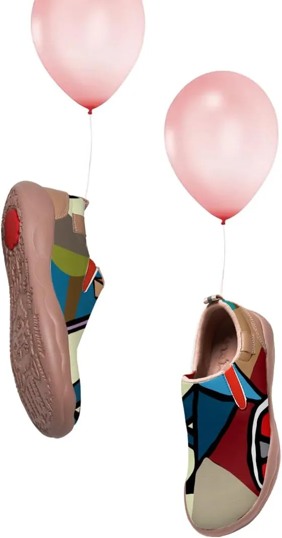 Kids Slip On Travel Shoes Boy Girl Loafers Casual Walking Lightweight Comfort Abstract Art Painted Sneakers (Big Kid/Little Kid/Toddler)
