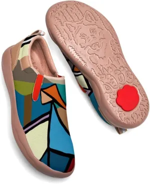 Kids Slip On Travel Shoes Boy Girl Loafers Casual Walking Lightweight Comfort Abstract Art Painted Sneakers (Big Kid/Little Kid/Toddler)
