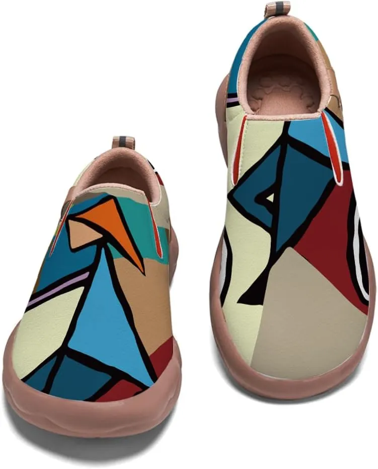 Kids Slip On Travel Shoes Boy Girl Loafers Casual Walking Lightweight Comfort Abstract Art Painted Sneakers (Big Kid/Little Kid/Toddler)