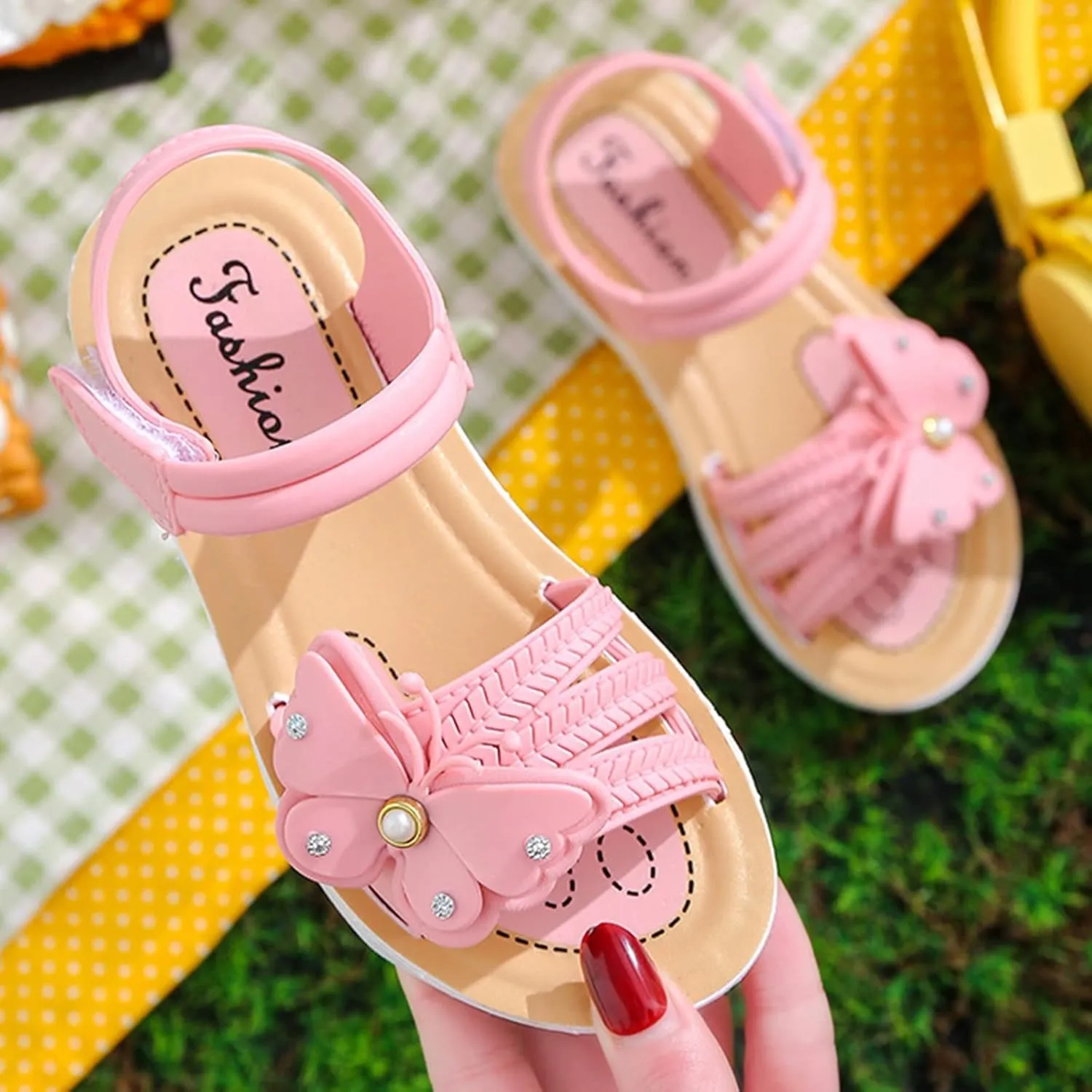 Kids Toddler Girls Summer Beach Sandals Soft Sole Non Slip Lightweight Comfortable Fashion Bow Princess Shoes