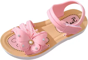 Kids Toddler Girls Summer Beach Sandals Soft Sole Non Slip Lightweight Comfortable Fashion Bow Princess Shoes