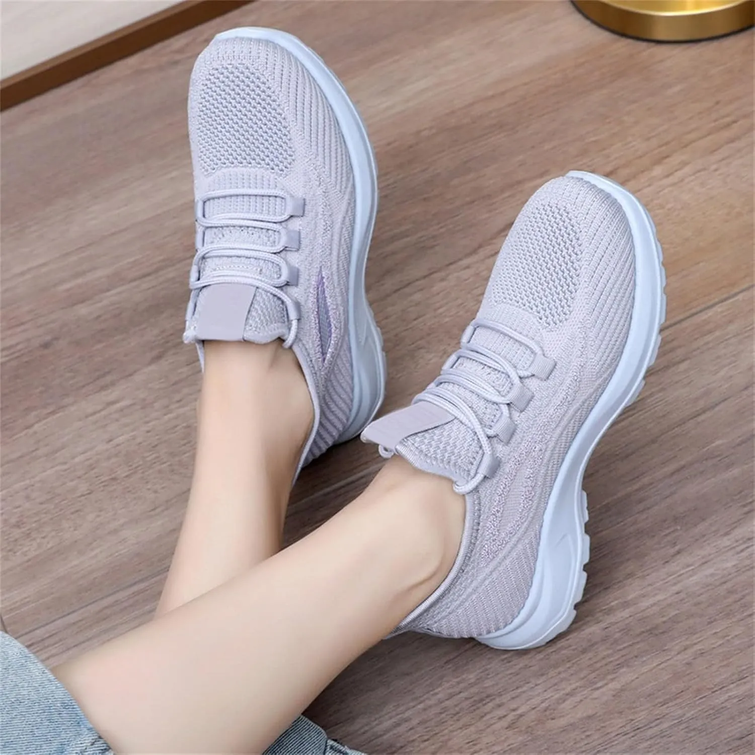 Ladies Mesh Orthopedic Sneakers Breathable Lace Up Walking Running Shoes Comfortable Tennis Shoes Non Slip Lightweight Casual Womens Sneakers