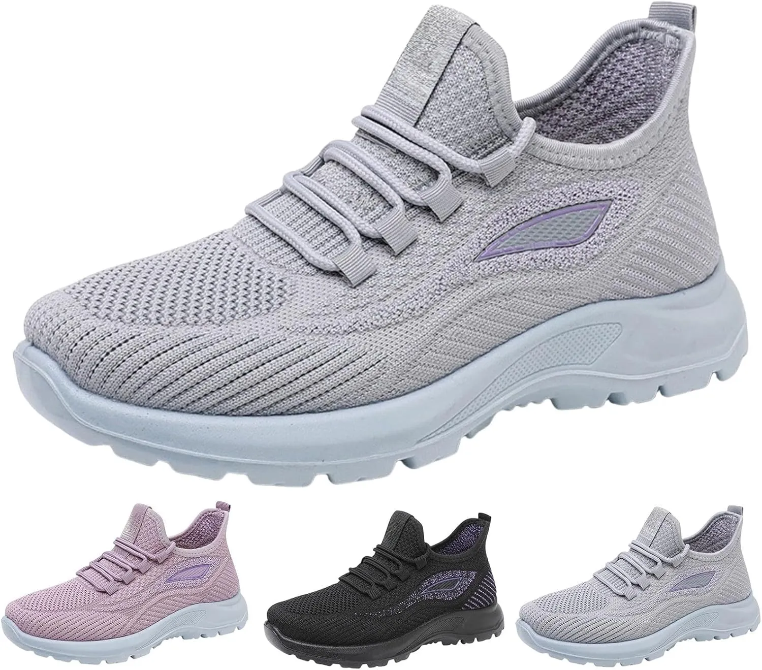 Ladies Mesh Orthopedic Sneakers Breathable Lace Up Walking Running Shoes Comfortable Tennis Shoes Non Slip Lightweight Casual Womens Sneakers
