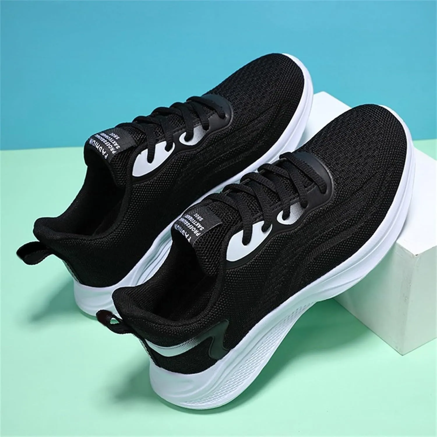 Ladies Orthopedic Sneakers Lace-up Casual Breathable Soft Sole Walking Running Shoes Comfortable Tennis Shoes Non Slip Womens Sneakers with Arch Support