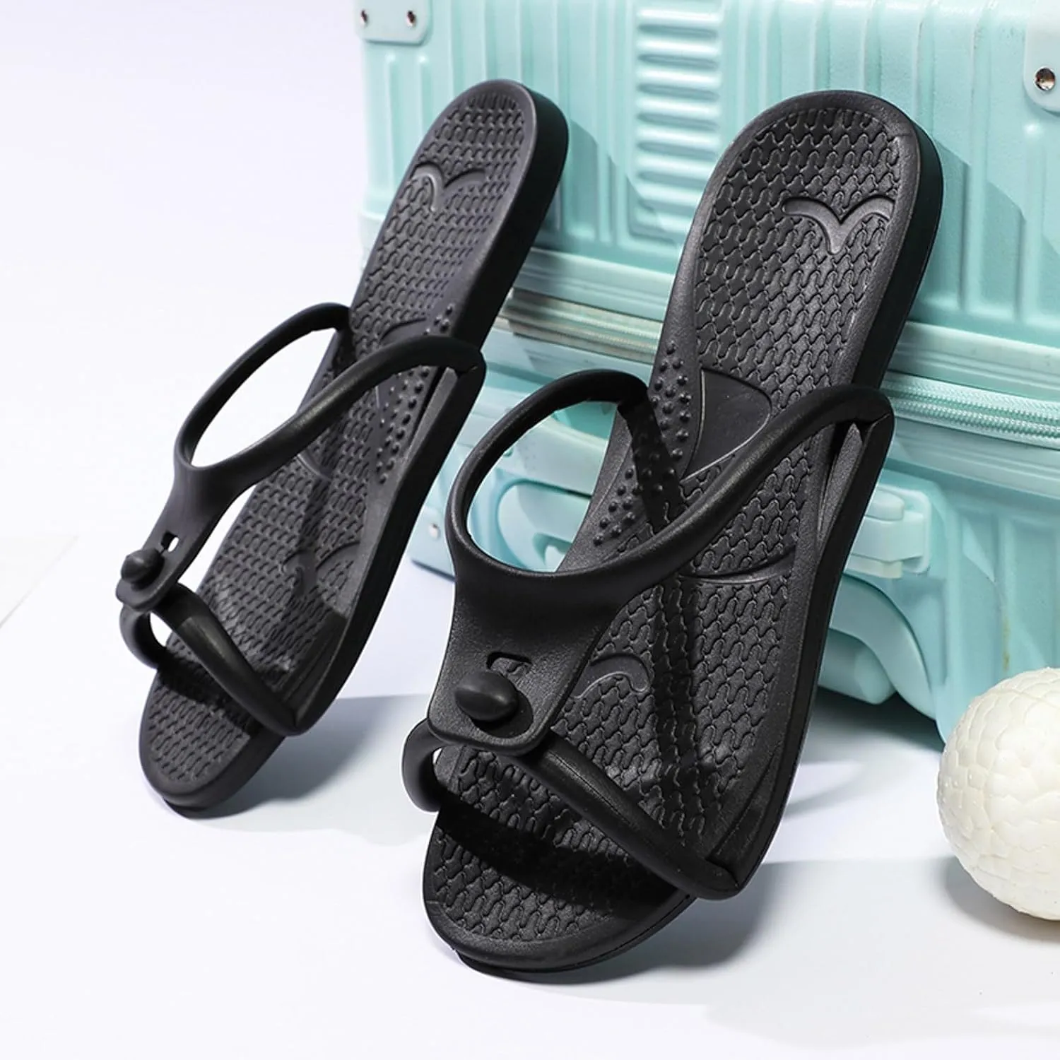 Ladies Shoes Couple Travel Portable Bathroom Slippers Comfortable Soft Sole Foldable Womens Slippers Size 9 Memory Foam