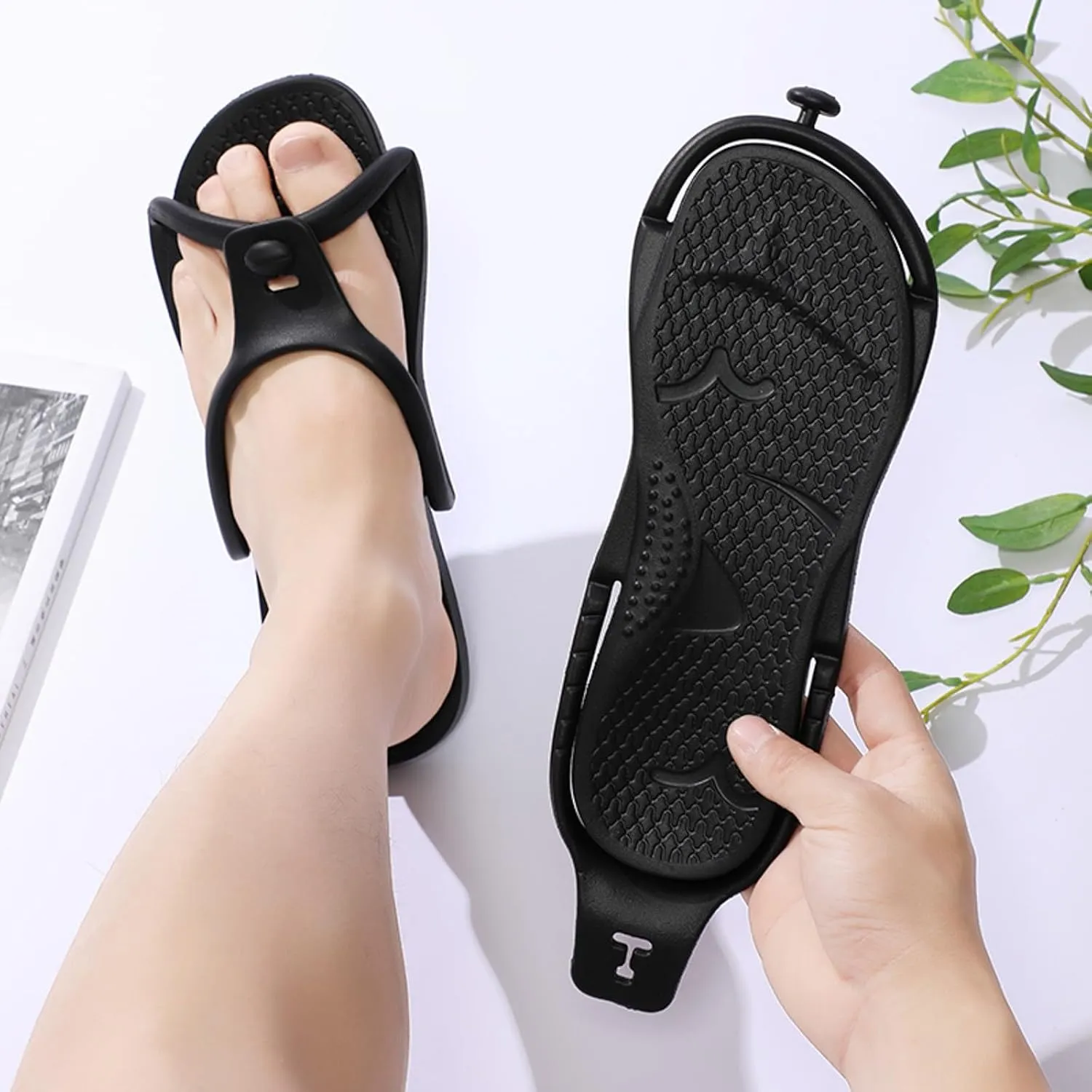 Ladies Shoes Couple Travel Portable Bathroom Slippers Comfortable Soft Sole Foldable Womens Slippers Size 9 Memory Foam