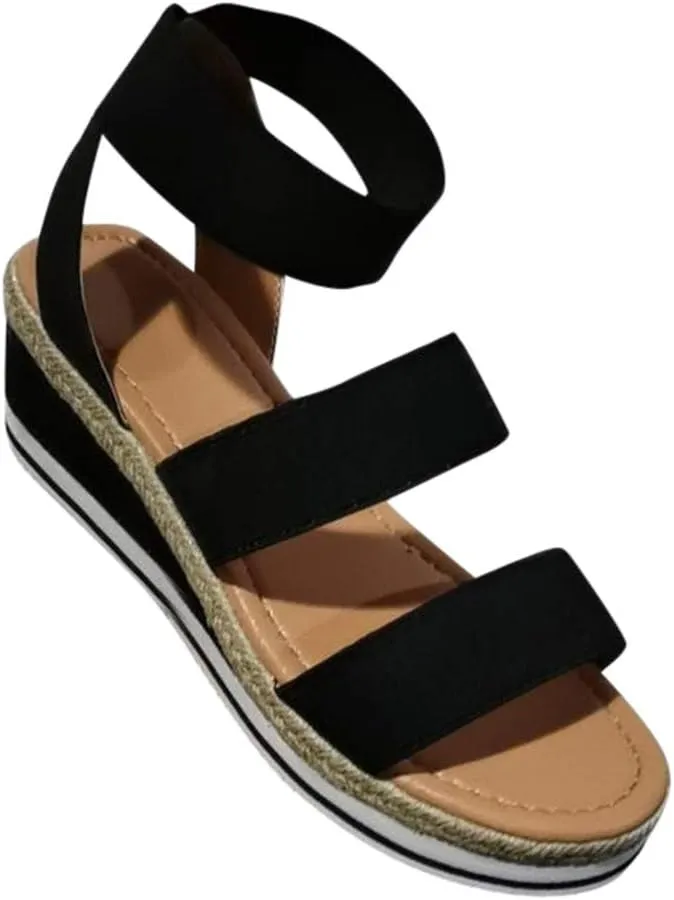 Lady Bandage Wedge Sandals for Women Summer Sandals Open Toe Platform Sandals
