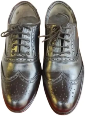 LEMBACO Men's Classic Modern Lace-up Patent Dress Business Wedding Shoes Leather Formal Business Oxford Wingtip Formal Shoes Black