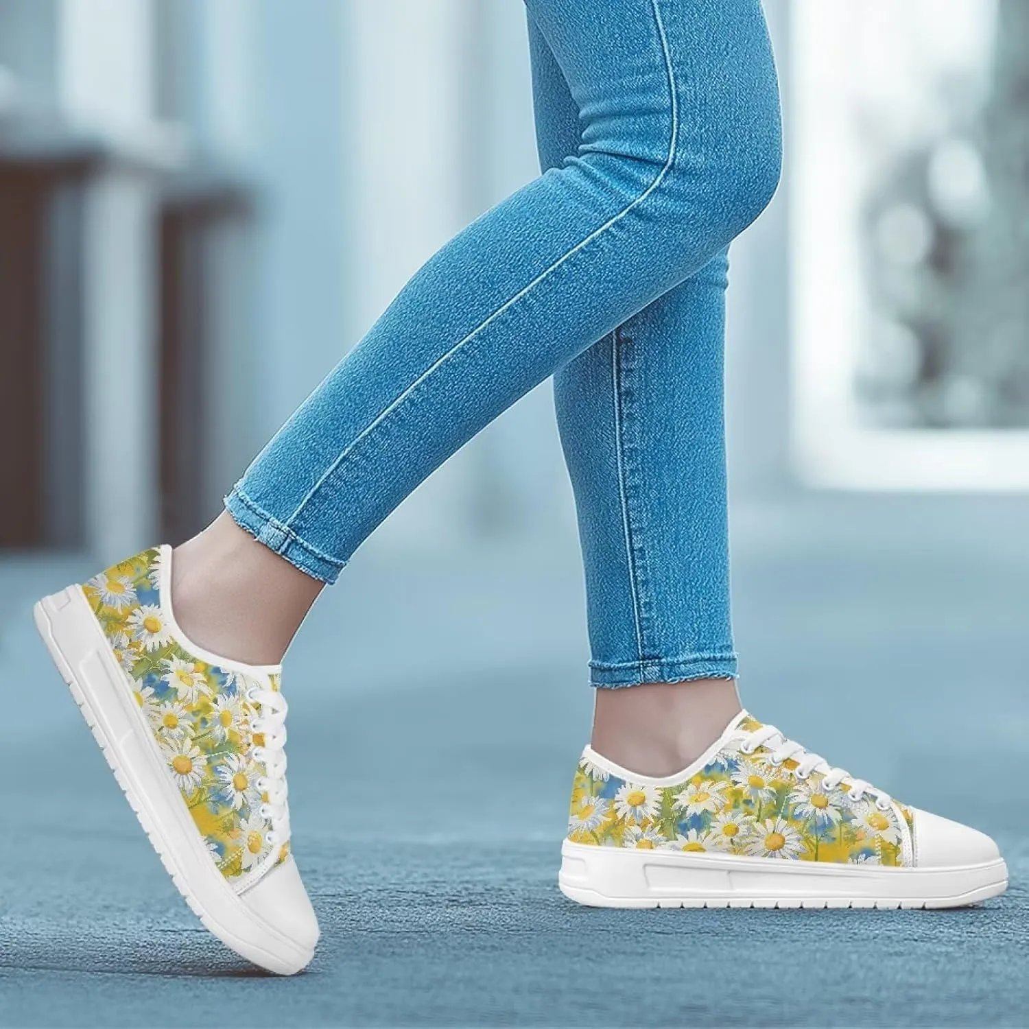 Low Tops Canvas Shoes for Women Girl Classic Lace Up Fashion Sneaker Street Casual Canvas Shoes No Laces 5.5-13.5