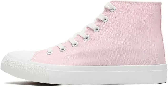 LUMUBBY Canvas Shoes for Women Men High Top Lace Up Sneakers Canvas Fashion Sneakers Classic Casual Walking Shoes Comfortable Breathable…