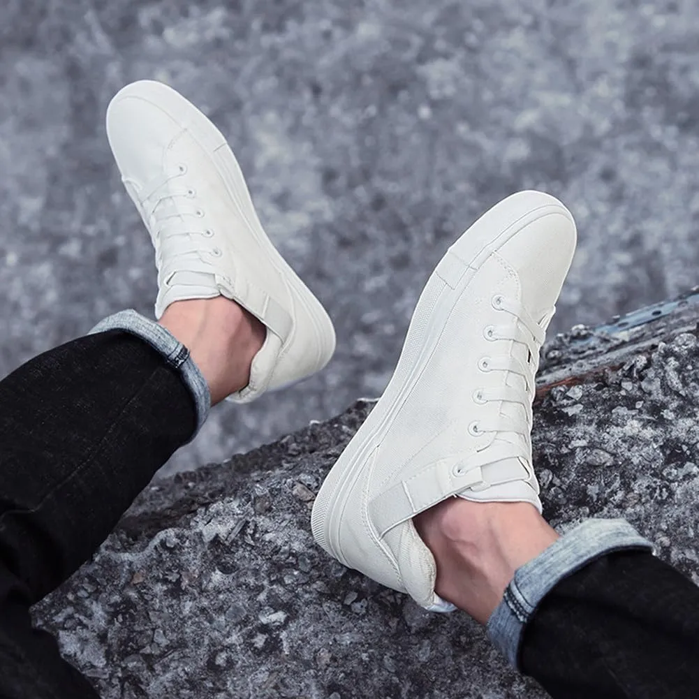 MAUGELY Men's Casual Canvas Shoes Breathable Fashion Walking Board Shoes