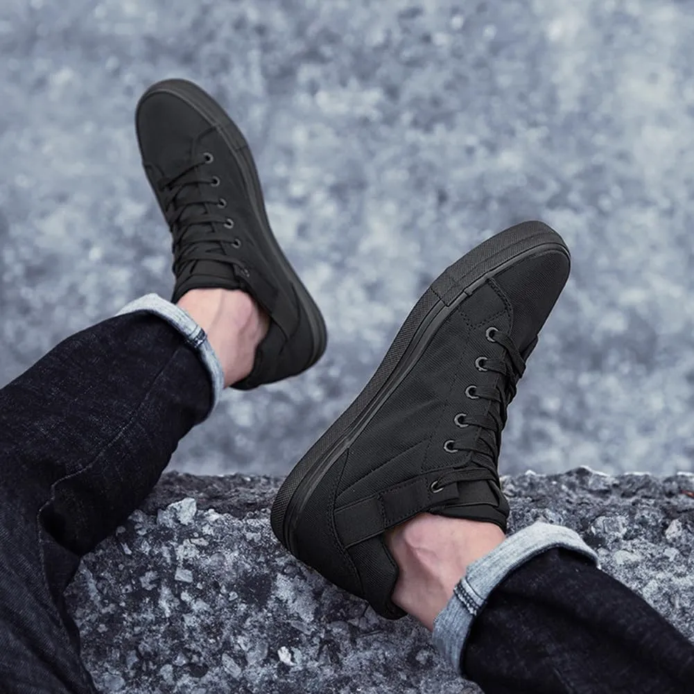 MAUGELY Men's Casual Canvas Shoes Breathable Fashion Walking Board Shoes