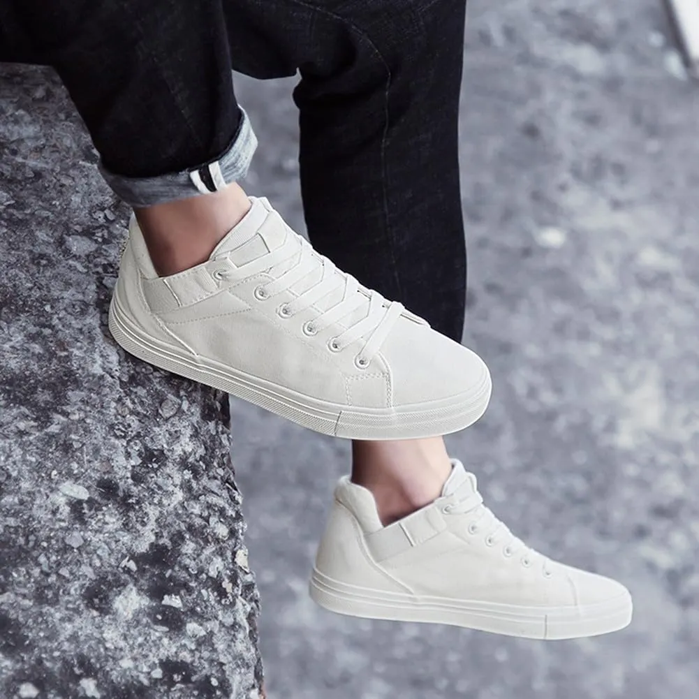 MAUGELY Men's Casual Canvas Shoes Breathable Fashion Walking Board Shoes