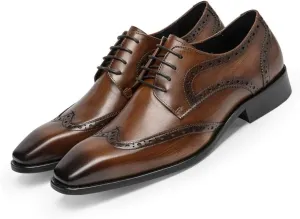 Men Classic Leather Dress Shoes Wedding Formal Modern Wedding Formal Modern Hollow Mesh Breathable Oxford Shoes