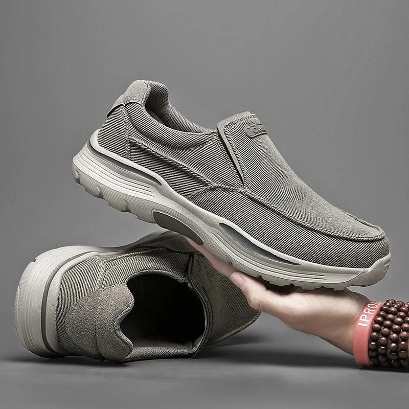 Mens Canvas Shoes Loafers Slip On Walking Shoes-Sneakers Comfort Driving Shoes Spring Breathable