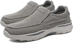 Mens Canvas Shoes Loafers Slip On Walking Shoes-Sneakers Comfort Driving Shoes Spring Breathable