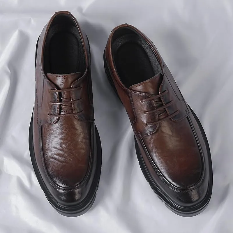 Men's Classic Dress Shoes Men Formal Business Classic Lace Up Leather Oxford Shoes