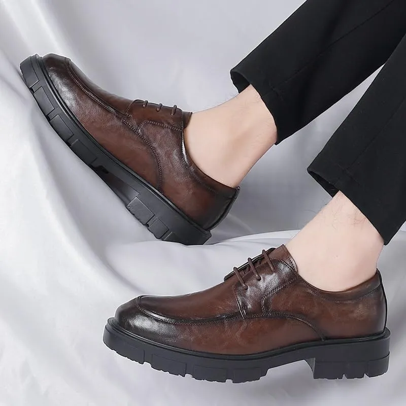 Men's Classic Dress Shoes Men Formal Business Classic Lace Up Leather Oxford Shoes