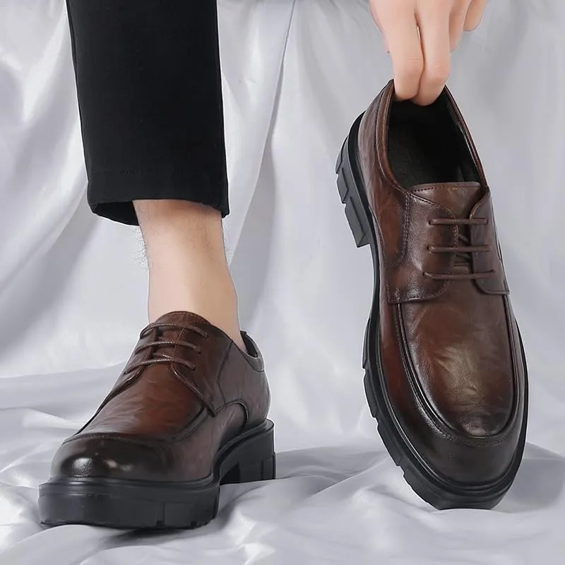 Men's Classic Dress Shoes Men Formal Business Classic Lace Up Leather Oxford Shoes
