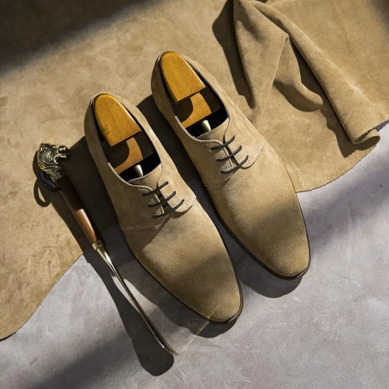 Men's Classic Lace-up Formal Oxfords Hand Stitched Casual Business Formal Derby Shoes for Wedding Evening Uniform Party Office Dress Shoes