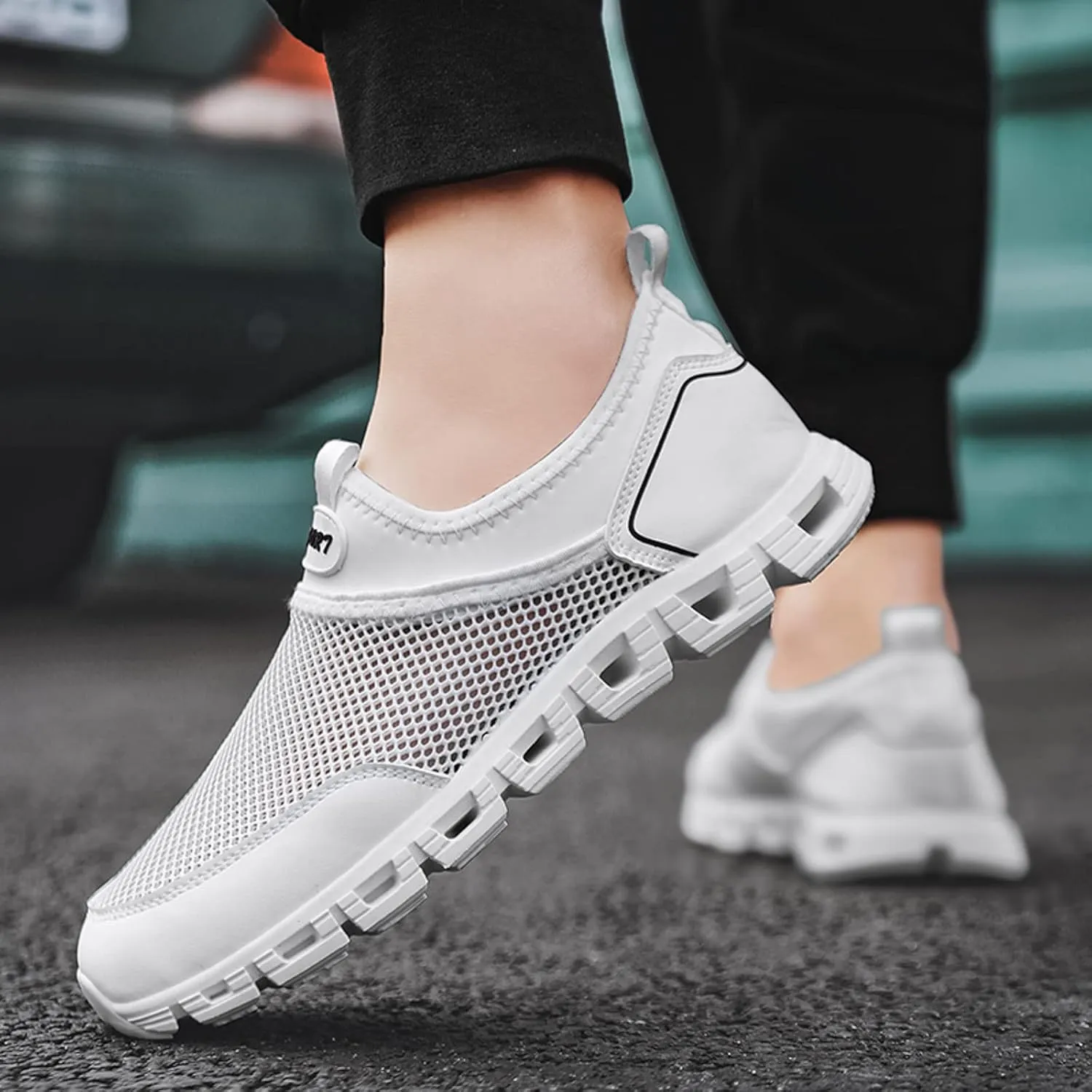 Men's Comfortable Canvas Shoes Comfortable Breathable Lightweight Tennis Shoe Hook and Loop Orthopedic Sneakers