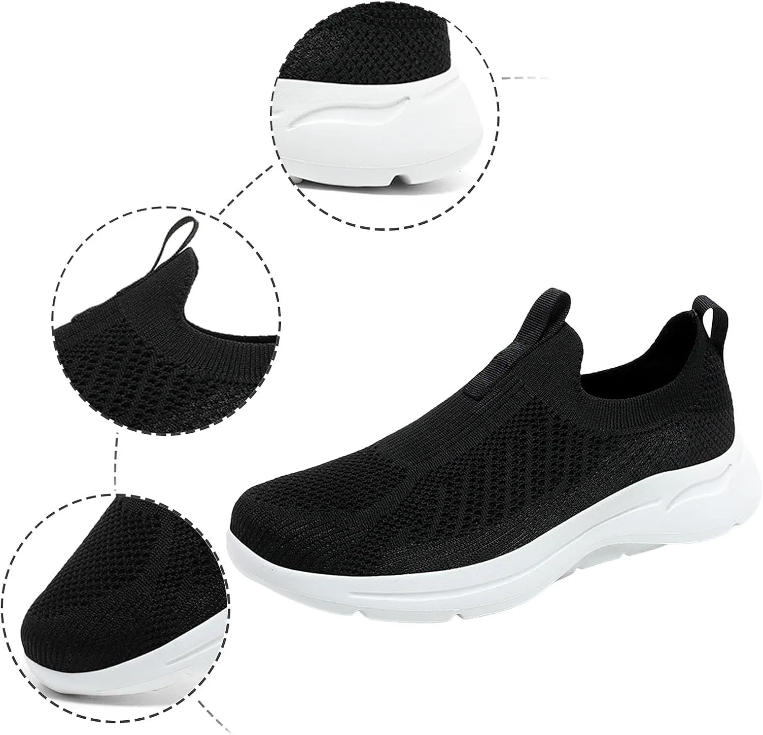 Men's Comfortable Canvas Shoes Comfortable Breathable Lightweight Tennis Shoe Outdoor Non Slip Jogging Sneakers