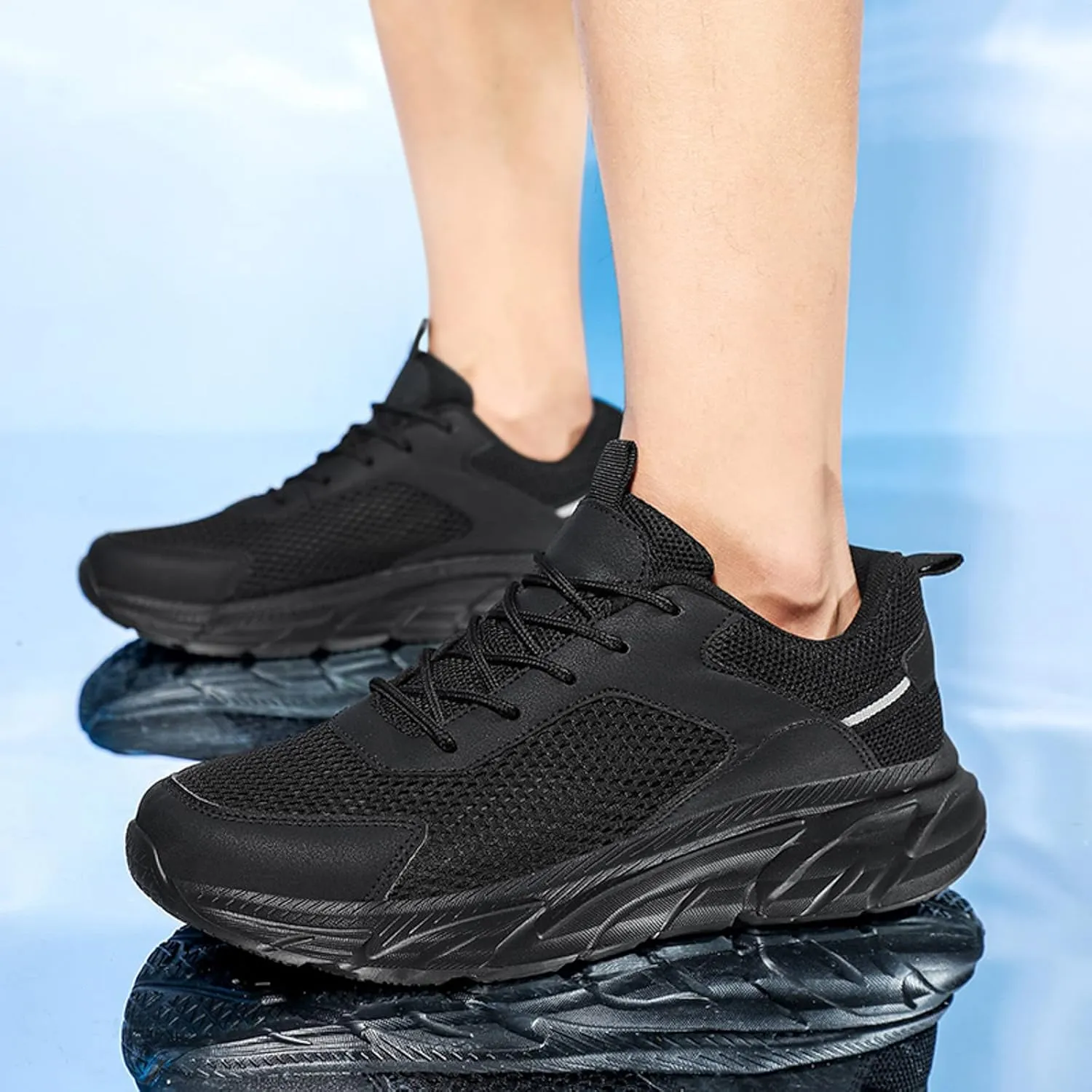 Men's Comfortable Canvas Shoes Lightweight Breathable Slip On Running Shoe Casual Soft Flat Soled Walking Shoes
