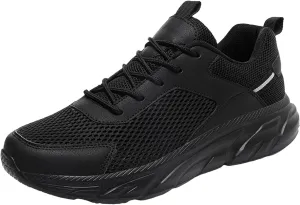 Men's Comfortable Canvas Shoes Lightweight Breathable Slip On Running Shoe Casual Soft Flat Soled Walking Shoes