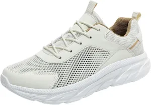 Men's Comfortable Canvas Shoes Lightweight Breathable Slip On Running Shoe Casual Soft Flat Soled Walking Shoes