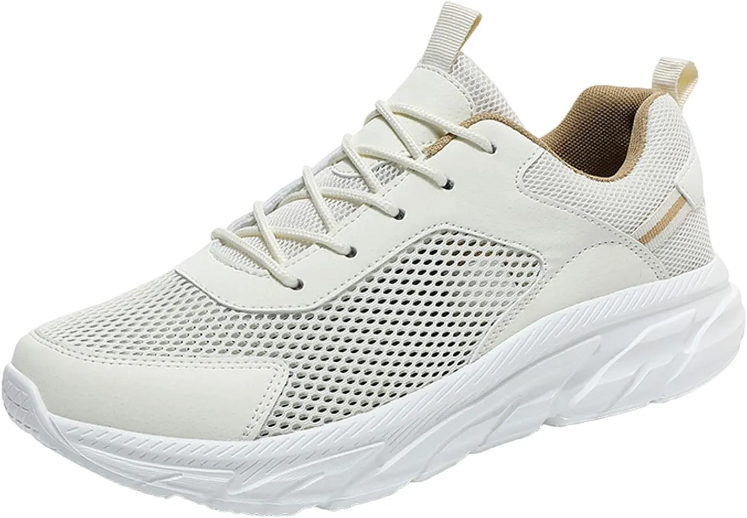 Men's Comfortable Canvas Shoes Lightweight Breathable Slip On Running Shoe Casual Soft Flat Soled Walking Shoes