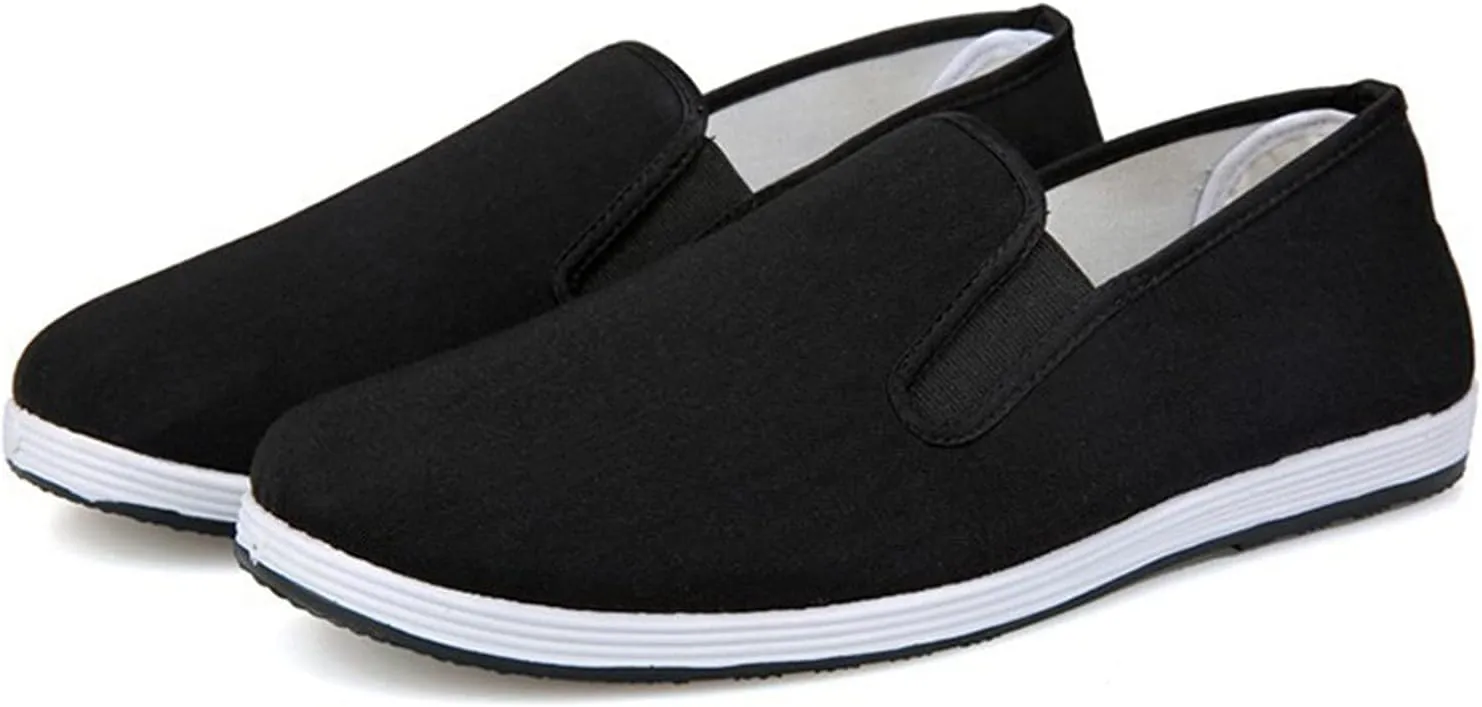 Men's Comfortable Canvas Shoes Lightweight Breathable Walking Shoe Gym Tennis Hook and Loop Orthopedic Sneakers