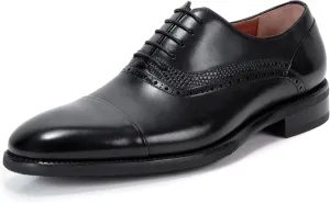 Men's Formal Oxford Tuxedo Dress Shoes Genuine Leather Simple Style Formal Business Shoes All Season