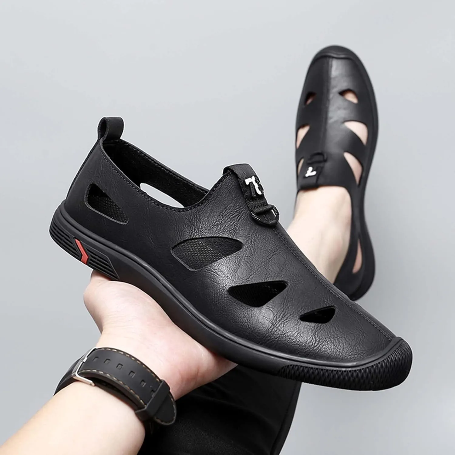 Men's Formal Shoes Oxford Casual Retro Classic Comfortable Formal Derby Men's Business Formal Shoes, Closed Toe Shallow Mouth Wide Casual Shoes Comfortable Driving Walking Shoes，Wading Shoes
