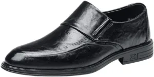 Mens Genuine Leather Casual Shoes Men's Dress Slip-on Classic Loafers Formal Shoes for Formal Business