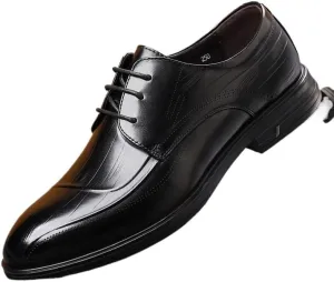 Men's Genuine Leather Derby Fashion Formal Tuxedo Walking Shoes