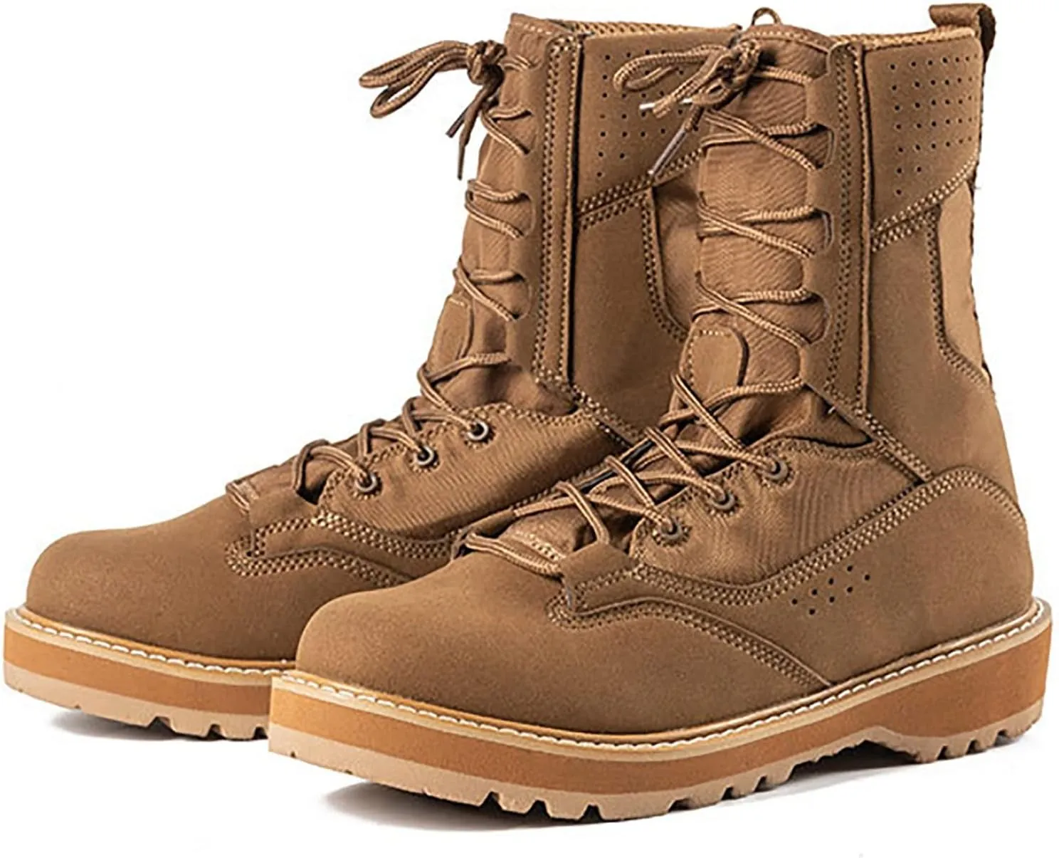 Men's High-top Tactical Military Boots, Spring Summer Outdoor Ultralight Waterproof Tactical Boots, Comfort Durable Non-slip Breathable Training Shoes