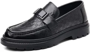 Mens Leather Dress Shoes Classic Formal Business Loafer Shoes Party Wedding Formal Derby Shoes for Men(7)