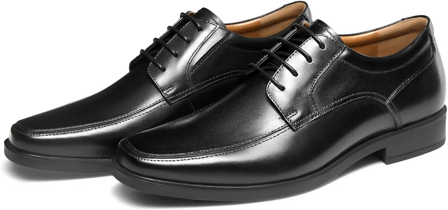 Mens Leather Formal Oxford Lace up Dress Shoes