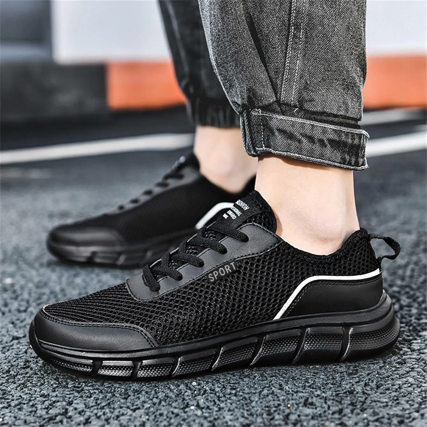 Men's Orthopedic Comfortable Lace Up Shoes Breathable Comfort Walking Shoe Memory Foam Versatile Shoes for Men