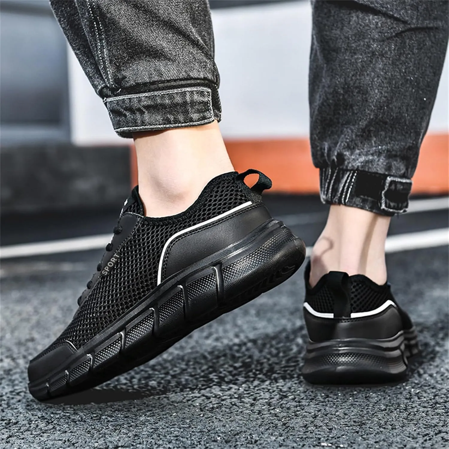 Men's Orthopedic Comfortable Lace Up Shoes Breathable Comfort Walking Shoe Memory Foam Versatile Shoes for Men