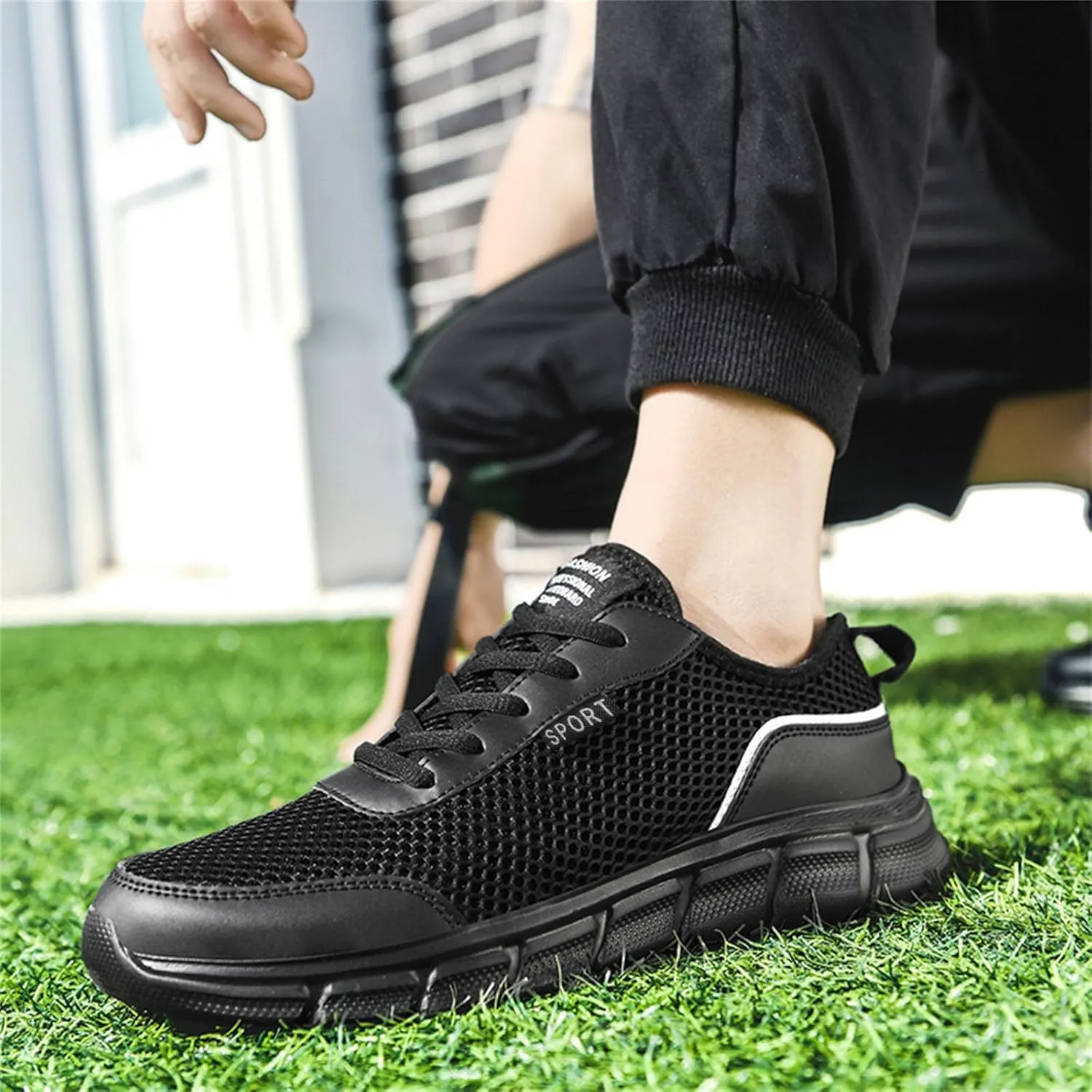 Men's Orthopedic Comfortable Lace Up Shoes Breathable Comfort Walking Shoe Memory Foam Versatile Shoes for Men