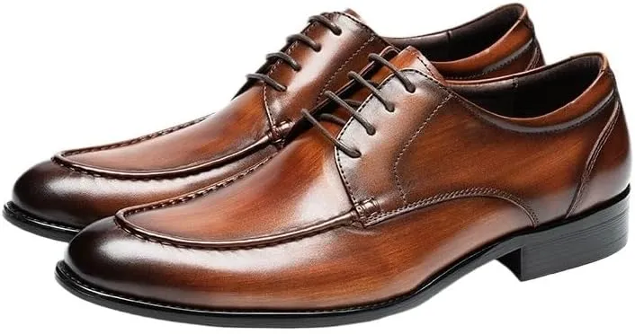 Men's Oxford Shoes Business Dress Leather Shoes Pointed Toe Formal Wear Low Top Shoes Polished Craft Comfortable Breathable Shock Absorption Cushioning