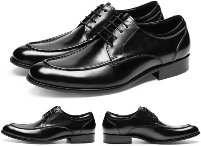 Men's Oxford Shoes Business Dress Leather Shoes Pointed Toe Formal Wear Low Top Shoes Polished Craft Comfortable Breathable Shock Absorption Cushioning
