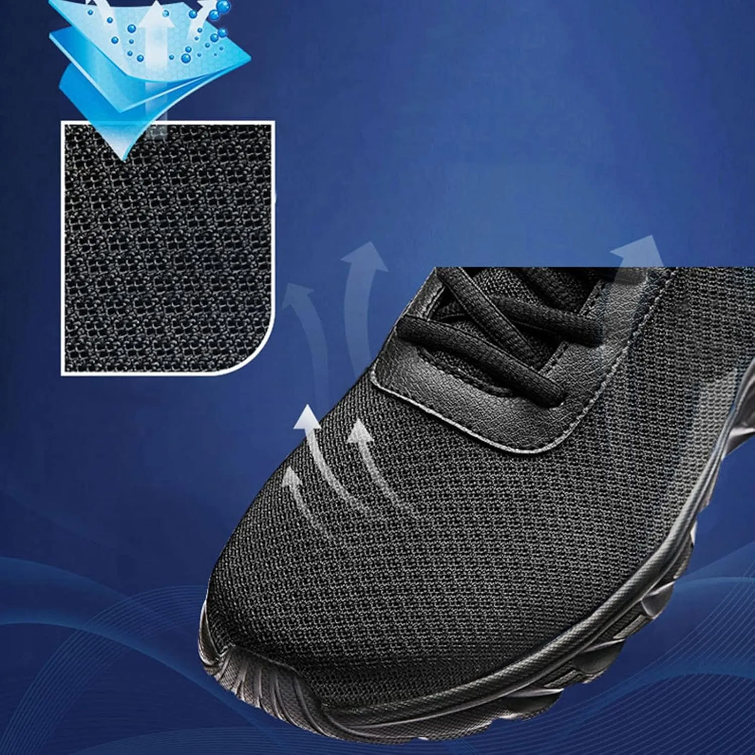 Men's Reathable Stretch Canvas Shoes Breathable and Light Outdoor Comfy Walking Shoe Lightweight Barefoot Shoes