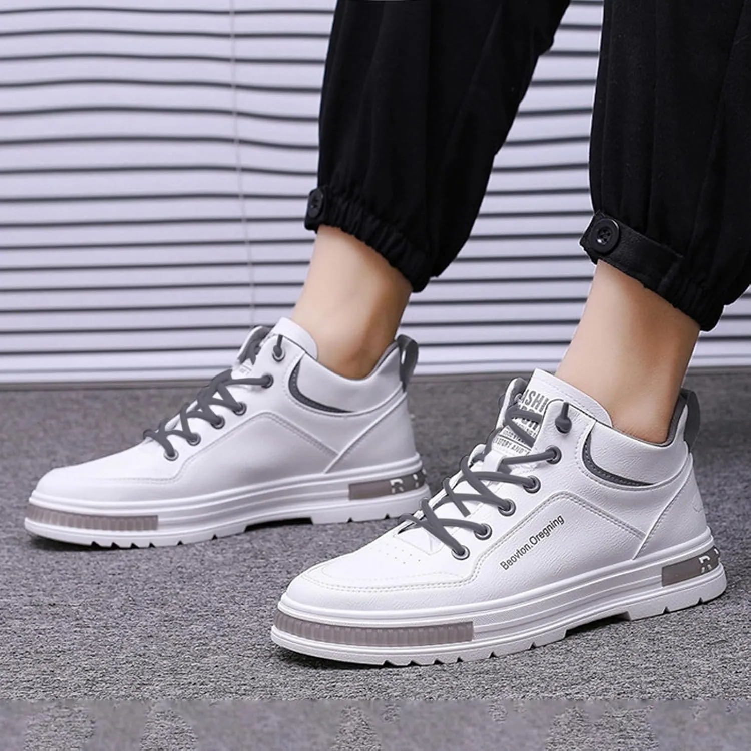 Men's Reathable Stretch Canvas Shoes Comfortable Breathable Lightweight Tennis Shoe Business Formal Dress Shoes