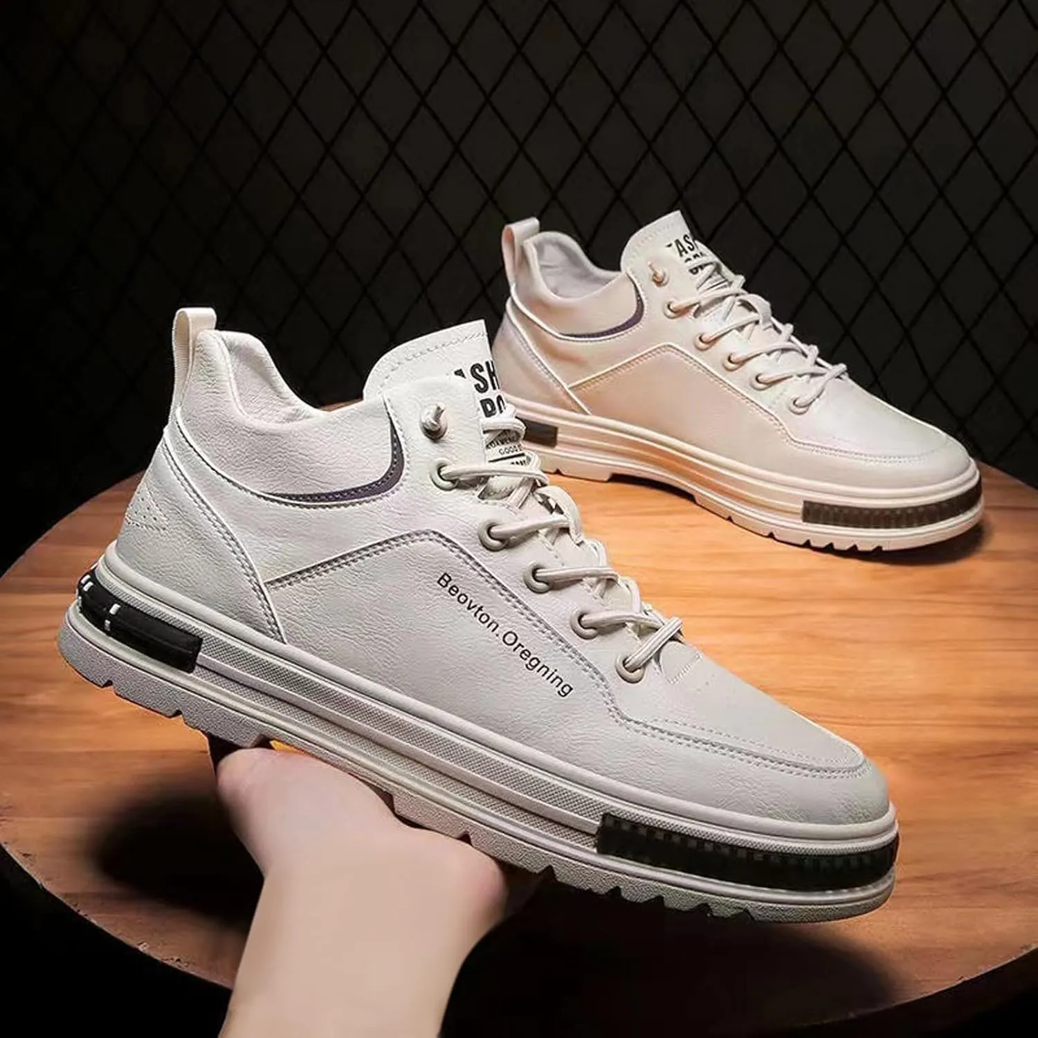 Men's Reathable Stretch Canvas Shoes Comfortable Breathable Lightweight Tennis Shoe Business Formal Dress Shoes