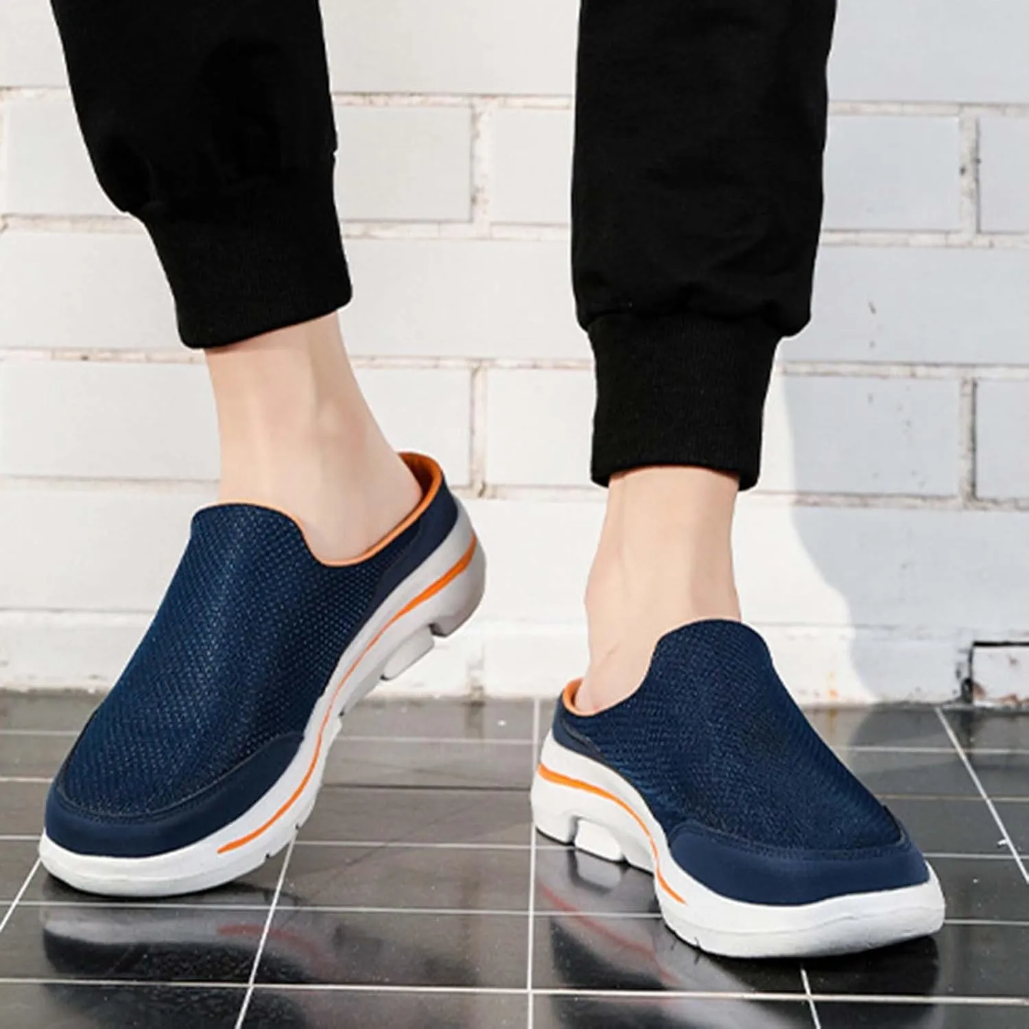 Men's Reathable Stretch Canvas Shoes Lightweight Breathable Walking Shoe Gym Tennis Business Formal Dress Shoes