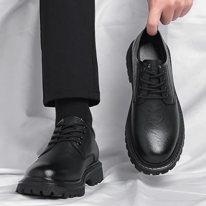 Men's Semi-Brogue Oxford Formal Shoes Air-Cushioned Sole Leather Dress Shoes for Business Meetings, Receptions & Formal Gatherings